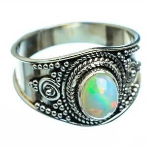 Ethiopian Opal 925 Sterling Silver Ring